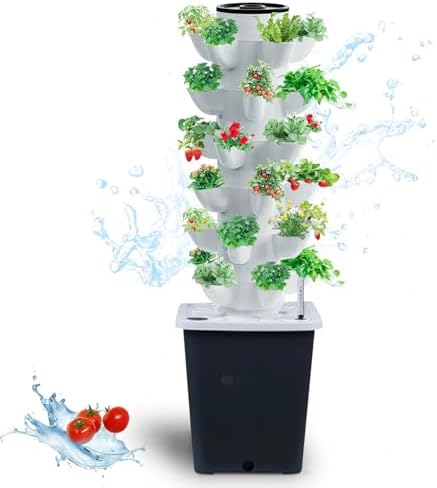 Hydroponics Tower Indoor Growing System Vertical Garden Planter I...