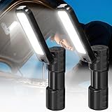 LETOUR LED作業灯 【２個セット】ワークライト 強力COBライト 折り畳み式 USB充電式 残量表示 マグネット付き 上下前後180°角度調整可 小型 修理 工事 自動車整備 夜間作業 アウトドア 停電 緊急用