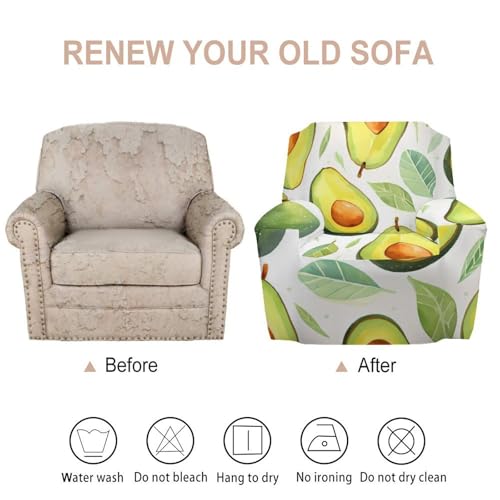 Housse de fauteuil élastique motif avocat protection - 4