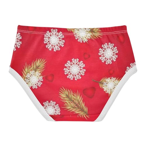 Toddlers Underwear Floral 2t Cotton Panties for Girl Animal Kids Briefs Undies White Gold Snowflakes Christmas2