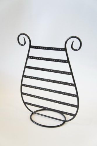 Miniatura 2 de Mango Steam Organizador de joyas con aretes de arpa soporte de exhibición almacenamiento regalo negrogrande
