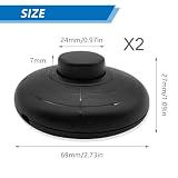 GZGXKJ 2 sztuki przełącznika nożnego o średnicy 70 mm plastikowy przełącznik pedału 250 V/2 A czarny przełącznik Torpedo dla dzieci lampy kuchenne lub inne lampy (czarny)