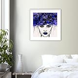 dolce gabbana feminine similar  Portrait Wall Art - Femminine Blue Glare - Stampa artistica con cornice Pronto da appendere Bianco 70x70 cm / 28x28″