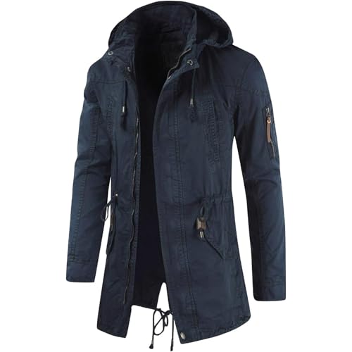 Men's Winter Military Thicken Parka Jacket Military Full Zip Removable Hooded Coat Cotton Warm Mid Long Outerwear2