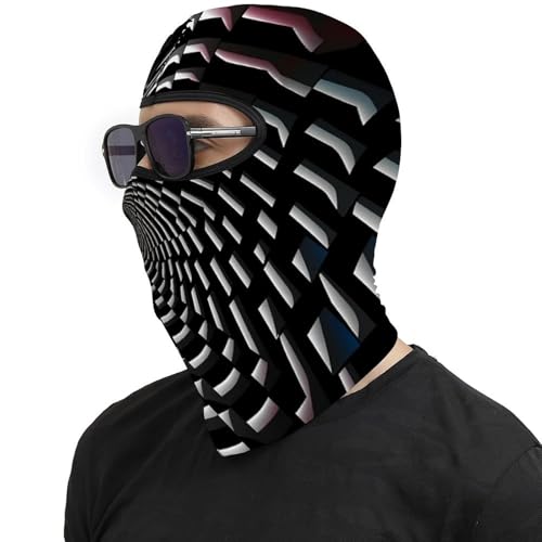 Pasamontaña térmico para hombre y mujer con estampado de ilusión óptica, máscara facial para esquí, motociclismo y clima frío miniatura 4