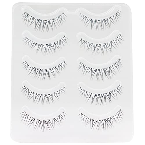 DAODER Eyelashes False Lashes Natural Look Clear Band Short Wispy Thin Small False Eyelashes Tapered End Lightweight Sof