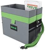 Drive Auto Products Hanging Car Trash Can, Compact, Versatile Design May Double Up As in-Vehicle Organizer, Adjustable Quick-Clip Strap, Made of Durable, Waterproof Material, 20 Free Liners (Green)