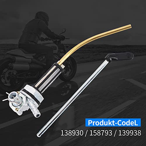 Dokili Benzinhahn+Hebel passend für Vespa GL, GTR, P, PK, Rally, Special, Sprint 50, 80, 125, 150, 200