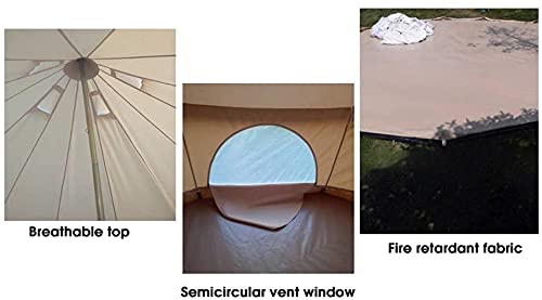 Carpa de lona impermeable para camping con agujero para estufa miniatura 4