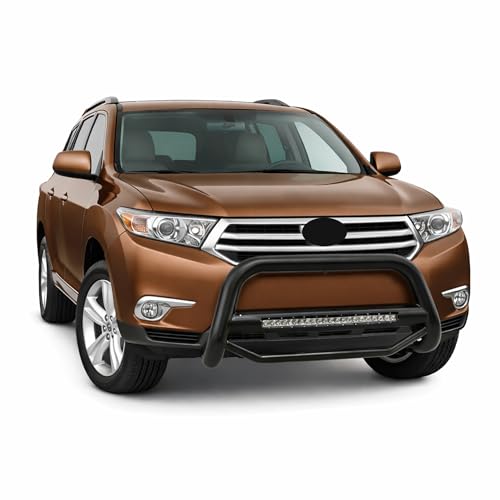 Image of Black Horse MAX Beacon Bull Bar No Skid Plate Black Compatible with 2011-2013 Toyota Highlander-MAB-TOF5207B