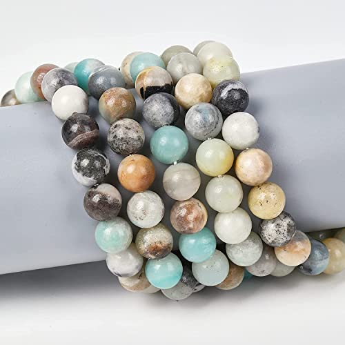 Image of 51pcs Natural Amazonite Round Gemstone Beads 6 MM