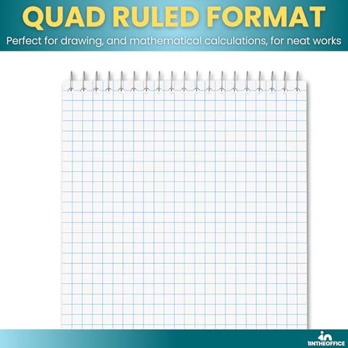 Bloc de notes ligné à spirales blanc avec 80 feuilles par bloc pour le bureau