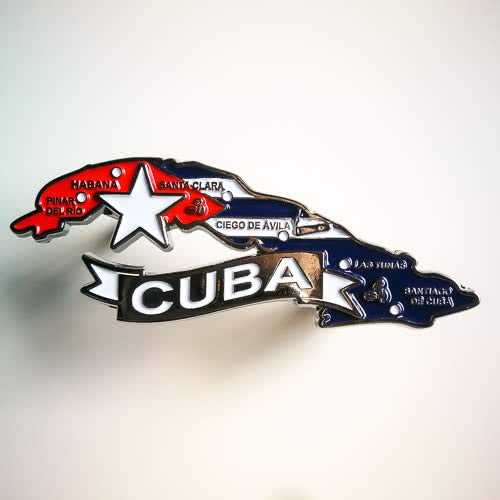 Imã Cuba – Imã Mapa Cuba Bandeira Cidades Símbolos - Mapa Mundi Magnético - Imã Geladeira Cuba