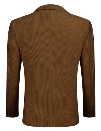 COOFADNY Men's Casual Corduroy Blazer Classic Fit Two Button Sport Coat Fashion Notch Lapel Blazer Jacket4