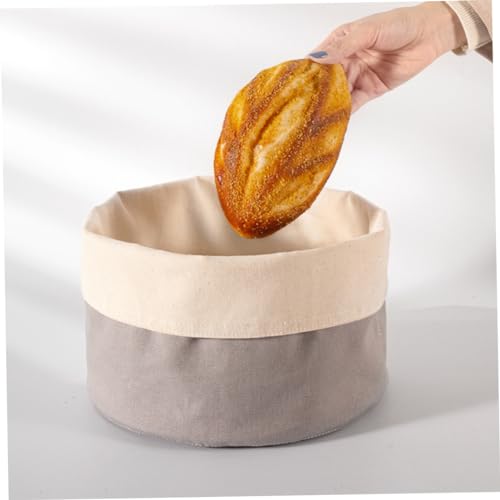 Cesta para servir pan de tela reversible Bin Bin con diseño de algodón adaptable 6