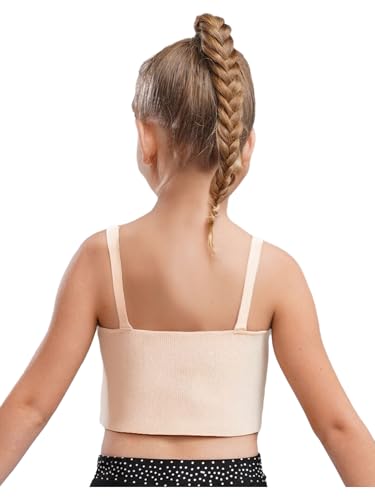 JanJean Kids Girls Sleeveless Cutout Back Dance Tops Seamless Bra Straps Cropped Cami Athletic Tank Tops Underwear2