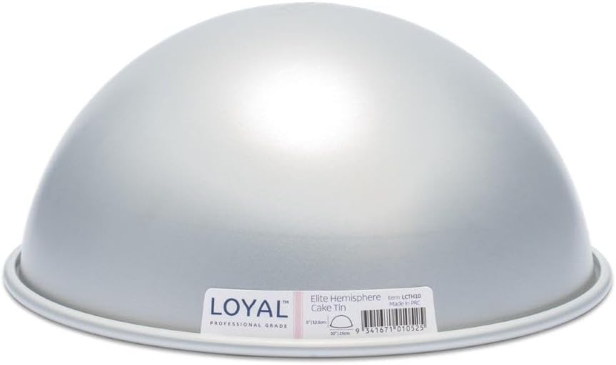 Loyal Elite Hemisphere Baking Mould Diameter 25 cm, Cake Mould Ball Motif Baking Mould Made of Heavy, Rustproof Aluminium Cake Mould Hemisphere Baking Mould Diameter 25 cm