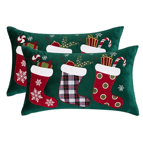 Tosleo 2er Set Kissenbezug 30x50 cm Weihnachten Kissenbezüge...