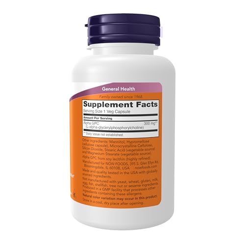 NOW Alpha GPC 300mg Veg Capsules