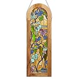 RIVER OF GOODS 36' H Fruitful Grapevine Stained Glass Window Panel