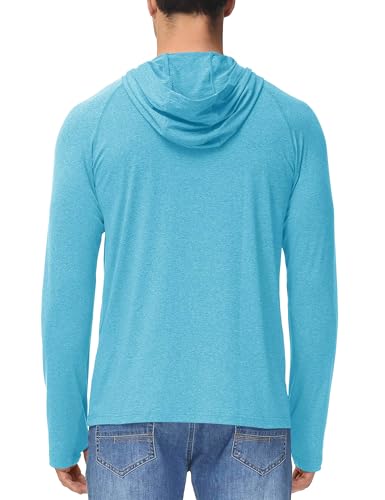 MAGCOMSEN Men's UPF 50+ Sun Protection Hoodie Lightweight Long Sleeve Rash Guard Shirts Fishing Swim Athletic Workout2