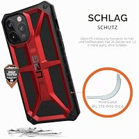 Urban Armor Gear Monarch Hülle Apple iPhone 12 / iPhone 12 Pro (6,1" Zoll) Schutzhülle (5-Schichten Schutz nach Militärstandard, Wireless Charging kompatibel, Sturzfest) rot (Crimson) – Ansicht 4