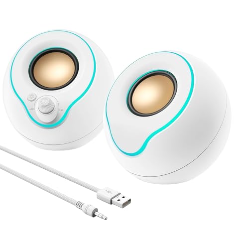 Barre de son USB pour ordinateur | Éclairage LED lisse & design compact
