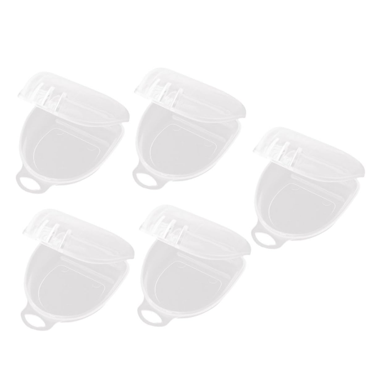 5pcs Lightweight Boxing Storage Boxes, Portable Tooth Socket Containers with Lid, Compact Denture Holder Cases for Sports and Household Use