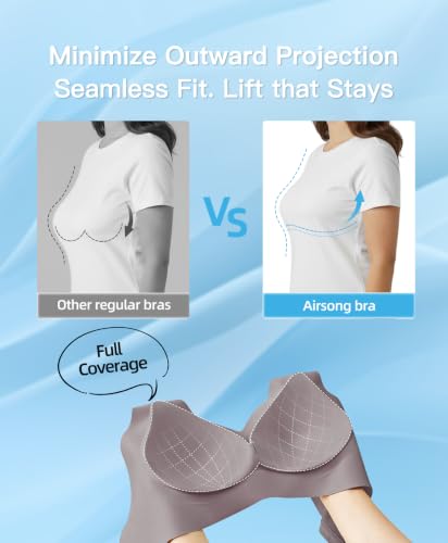 Image of Minimizer Bras for Women Full Coverage Wireless Plus Size Seamless Bralette Removable Pads Comfort 32A-42DD