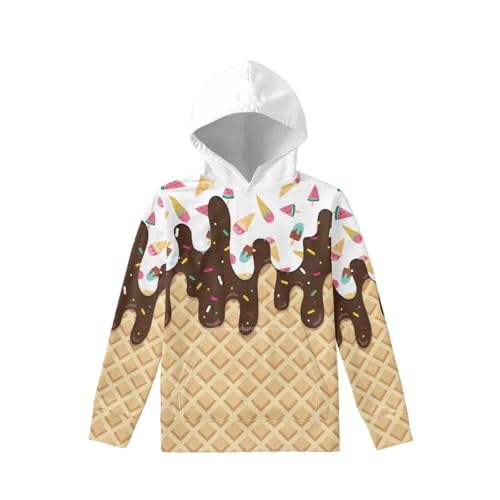 Image of Coloranimal Unisex Girls and Boys Long Sleeve Hoodies Hoody Athletic Pullover Sweatshirts Tops Age 6-16year
