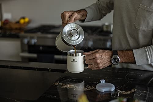 Image of STANLEY Stay-Hot Camp Mug | Press Fit Drink Through Lid | Cup for Coffee, Tea and Drinks | Insulated Stainless Steel Coffee Mug | BPA-Free