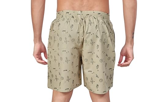 Image of Nermosa Pure Cotton Comfortable & Breathable Printed Regular Shorts /Boxer for Men, Pack of 3
