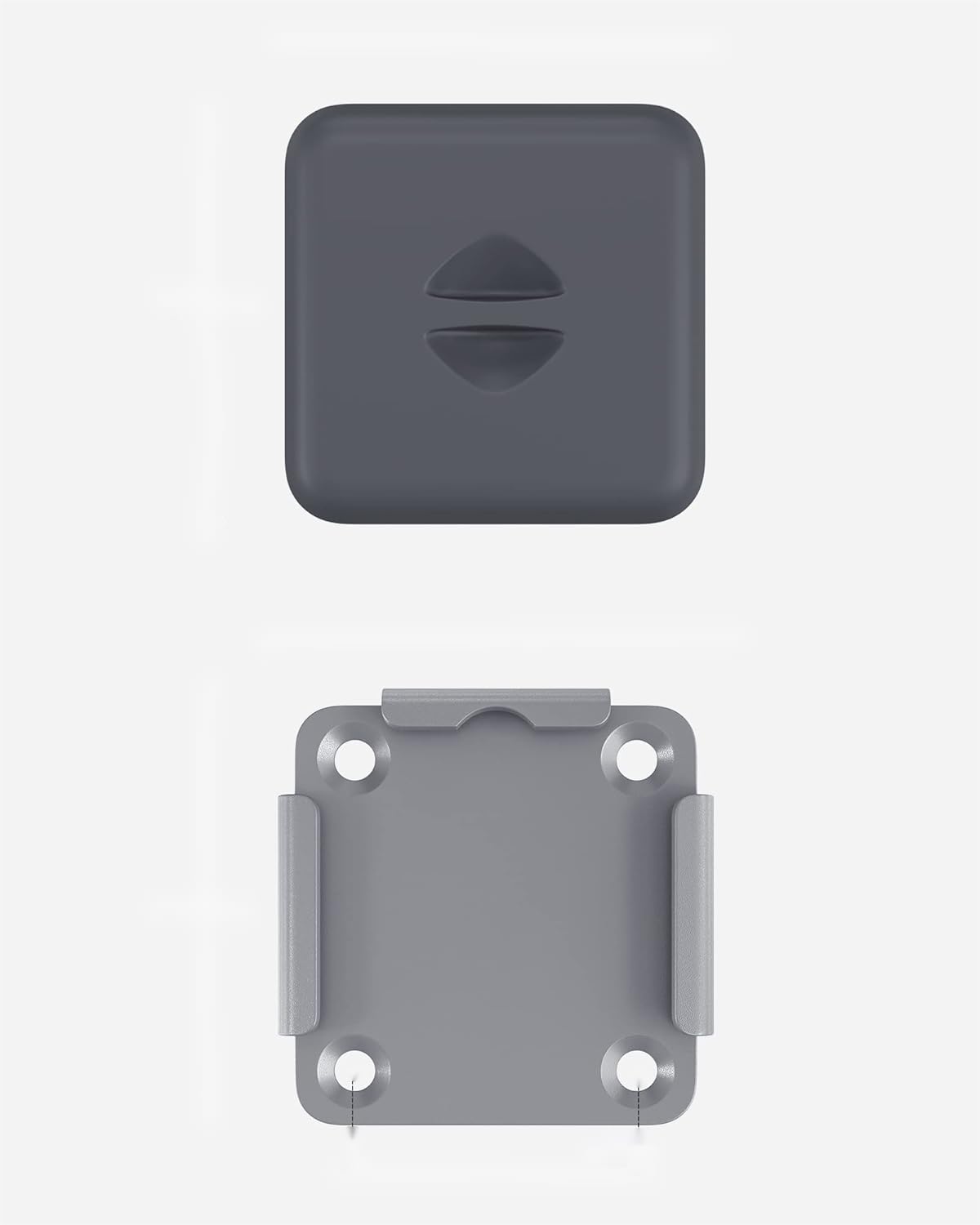 home Trends Support de sol pour stores latéraux, plaque métallique avec couvercle en plastique acier anthracite, plaque métallique avec couvercle en plastique, plaque de fond, convient pour les stores