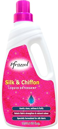 Pfroziel Silk and Chiffon Liquid Detergent,maintain shine & protect colour, No Harmful chemical, 1 Liter (1)
