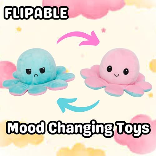 Image of AUDBOT Octopus Soft Toys 20cm Cute Plush Stuffed Animal for Kids, Babies, Boys & Girls | Adorable Plushie Mood Changing Toy for Best Gift & Home Decor