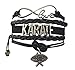 Sportybella Karate Charm Bracelet - Infinity Karate Adjustable Charm Bracelet with Martial Arts Charm for Women and Girls (Black)