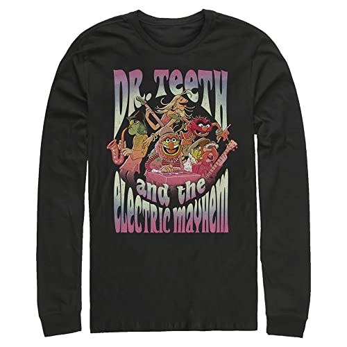 Muppets Dr Teeth t-shirt noir imprimé Disney coupe longue 4XLT