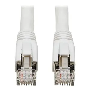 Tripp Lite Cat8 Snagless Ethernet Cable, 25G/40G Certified Network Patch Cable, 22 AWG S/FTP, PoE, White, 50 ft. (N272-050-WH)