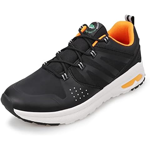 Mens Trainers Water Resistant Trail Running Sneakers Low-Top Breathable Outdoor Gymnastics Shoes Walking Shoes Black Size 8 Cover