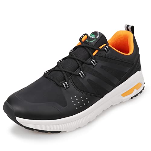 Mens Trainers Water Resistant Trail Running Sneakers Low-Top Breathable Outdoor Gymnastics Shoes Walking Shoes Black Size 9