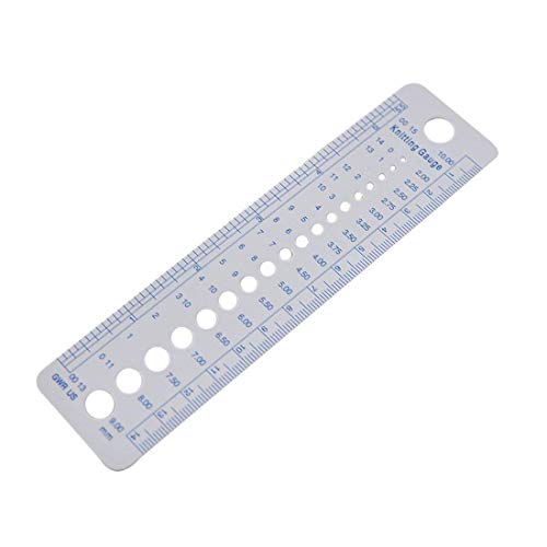 image for Onner 10 Pcs Plastic Gauge Ruler, Knitting Needle Size Gauge inch cm R