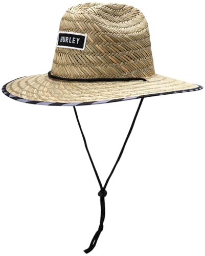 Image of Hurley Men's Straw Hat - Bayside Lifeguard Straw Sun Hat