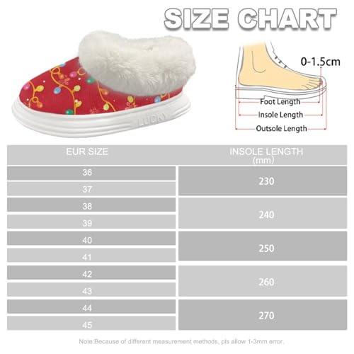 Christmas Theme Warm Comfy Memory Foam Slippers for Women Flannel Platform Slippers for Indoor Outdoor 7