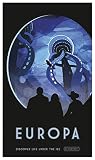 Per Diem Printing Space Tourism Poster – Discover Life Under The Ice At Europa - Home Decor Wall Art Print