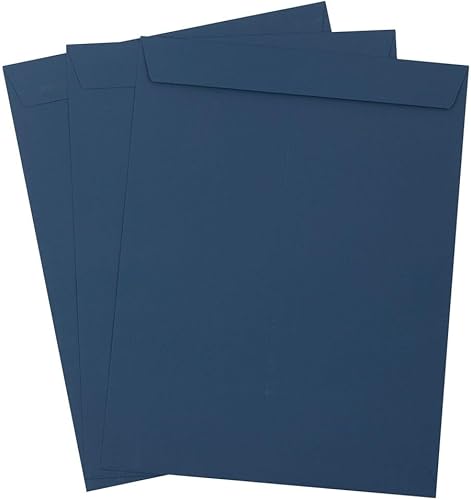 Miniatura 7 de LUXPaper Sobres de extremo abierto de 10 x 13 pulgadas  Despegar y prensar  Azul marino  Texto de 80 libras  Cantidad de 1,000 unidades