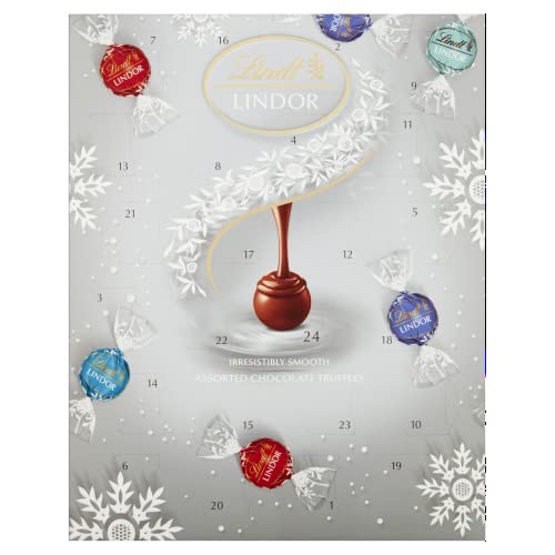 Lindt Lindor Assorted Chocolate Advent Calendar 2023 | Large 300 g | A delicious Assortment of Milk, Salted Caramel, Coconut, Milk and White Truffles for Him and Her