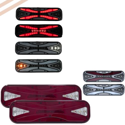 Par Sinaleira Traseira Led Carreta 12v/24v (vermelho - 24V)
