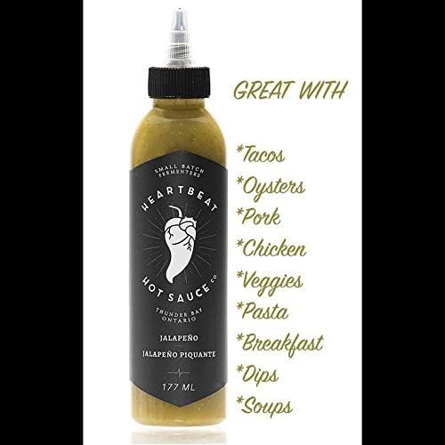 Miniatura 7 de Heartbeat - Salsa picante de jalapeño verde, 6 onzas (paquete de 2) lote pequeño y hecho a mano, vegano, sin gluten, sin conservantes, destacado en