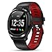 Produktbild Masskko Smartwatch Fitness Armband Sportuhr Smart Watch mit Temperatur Pulsschlag Blutdruck Blutsauerstoff PPG + EKG für Damen Herren Kompatibel Android IOS,Rot