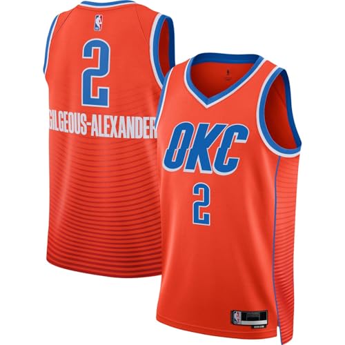 Shai Gilgeous-Alexander Oklahoma City Thunder NBA Kids Youth 8-20 Orange Statement Edition Swingman...